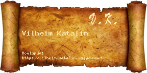 Vilheim Katalin névjegykártya